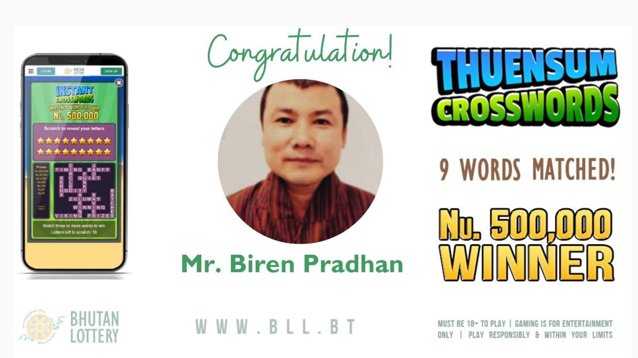 Thuensum Crossword winner